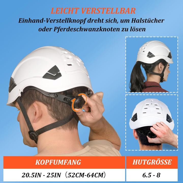 Schutzhelm belüftet, Sicherheitshelm bauhelm mit EN 397 Industriehelm, ANSI Z89.1 zugelassene Arbeit