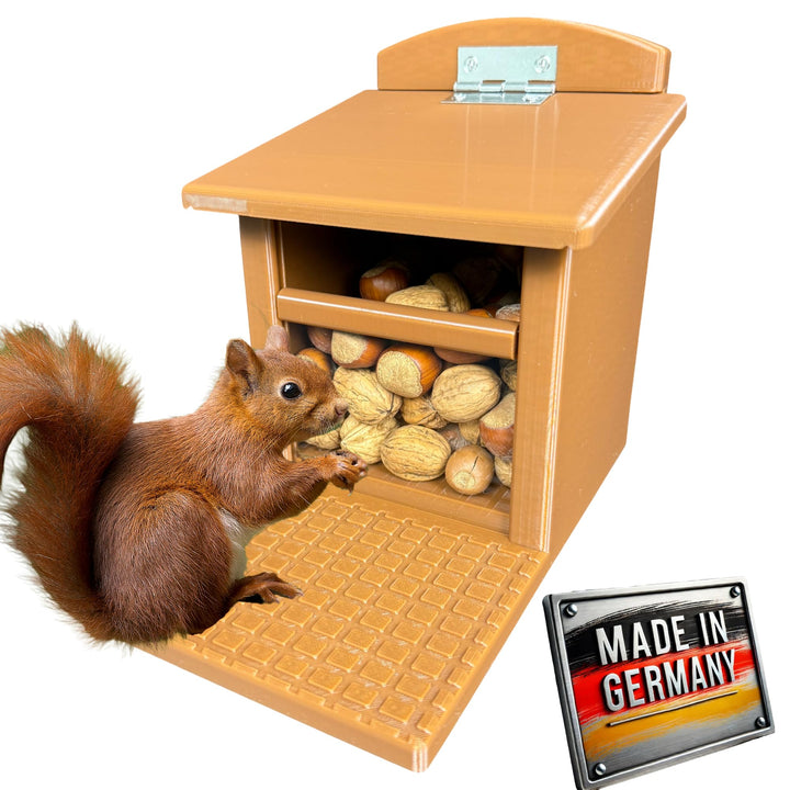 Eichhörnchen-Futterhaus – absolut witterungsbeständig, tierfreundlich, sehr langlebig und robust (ko