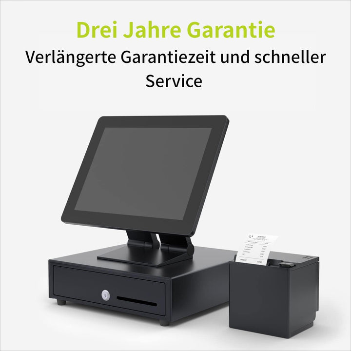 ACROPAQ Kassenschublade - Öffnung manuell mit Druckknopf, Kassenlade 33 x 33 cm, Unterbau geeignet -