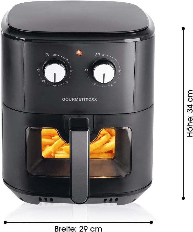 GOURMETmaxx Heissluftfritteuse 6,2 L (1500 W) | AirFryer mit Abschaltautomatik für punktgenaue Ergeb