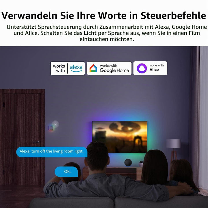 SONOFF T5 3 Gang WiFi Smart Touch Lichtschalter, 2 Wege Wireless Wandlichtschalter, Full Touch, LED,