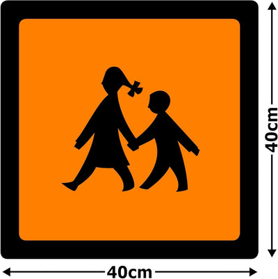 2x Schulbusschild Magnetschild Warntafel Schulbustafel Magnet Auto Schild Warnschild (Doppelpack 40x