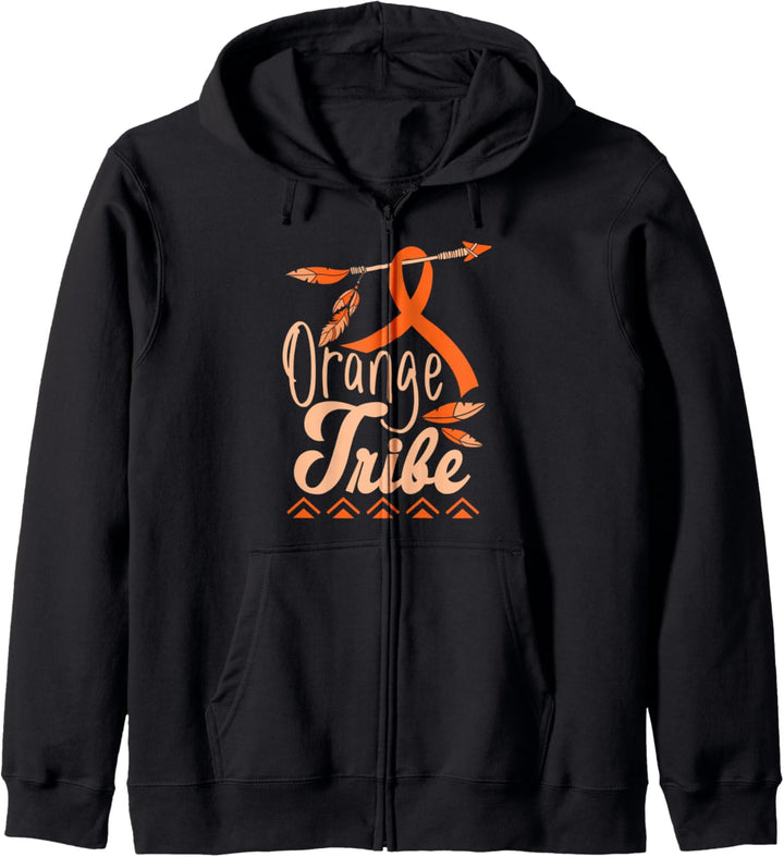 Nierenkrebs-Band-Bewusstseins-Orangen-Stamm Kapuzenjacke