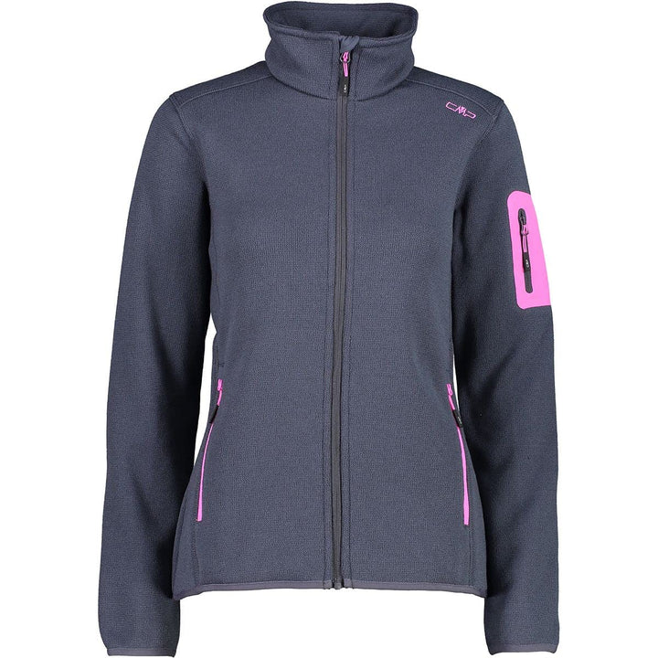 CMP Damen Knit Tech Mélange Fleece Jacket WOMAN JACKET 42 03UL, 42 03UL