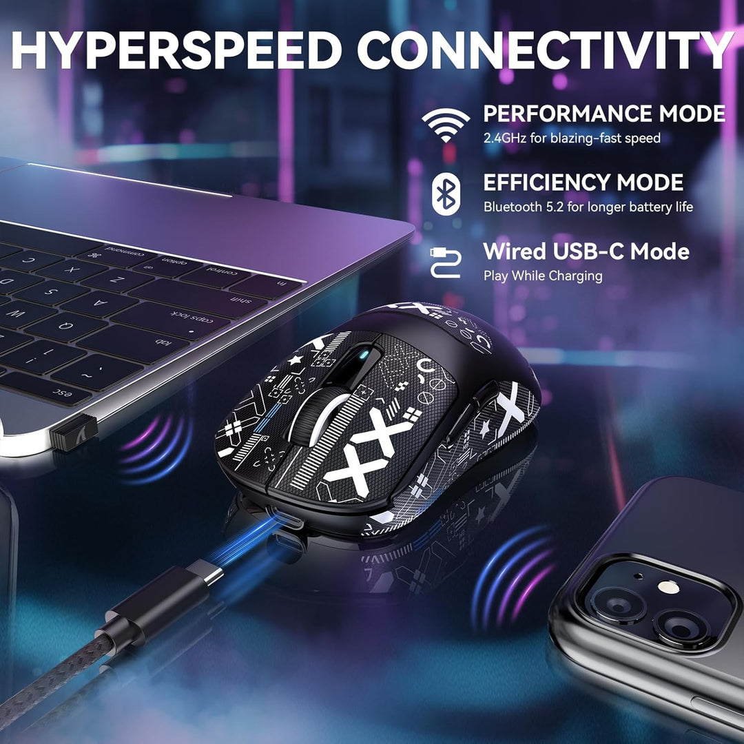 VGN GAMEPOWER x Attack Shark X3MAX PAW3950 Kabellose Gaming-Maus Superlight, 42000DPI, 49g Ultraleic
