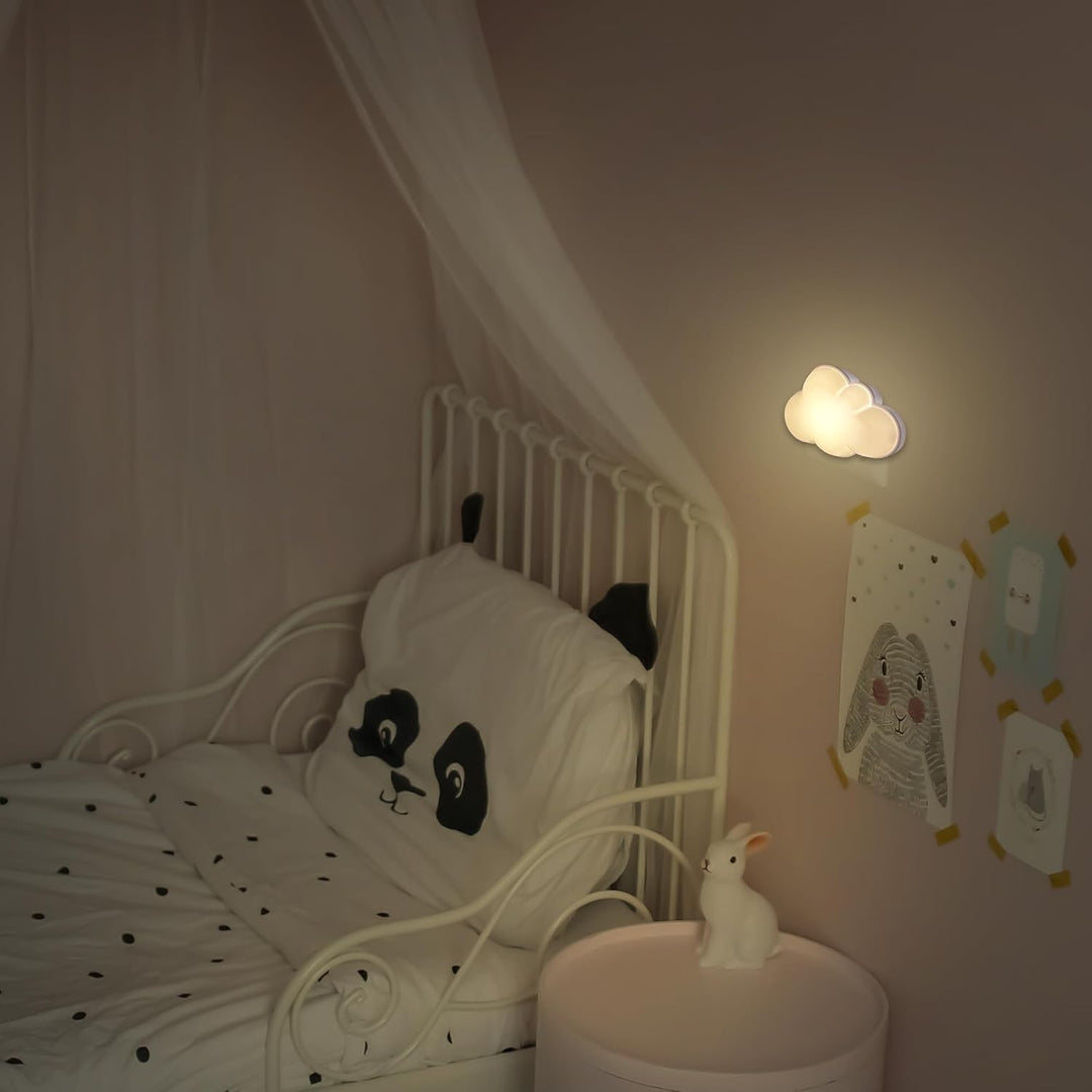 Wetry Nachtlicht Baby Steckdosen Nachtlampe Steckdosenlicht Automatisch 4 Stück Stilllicht LED Wolke