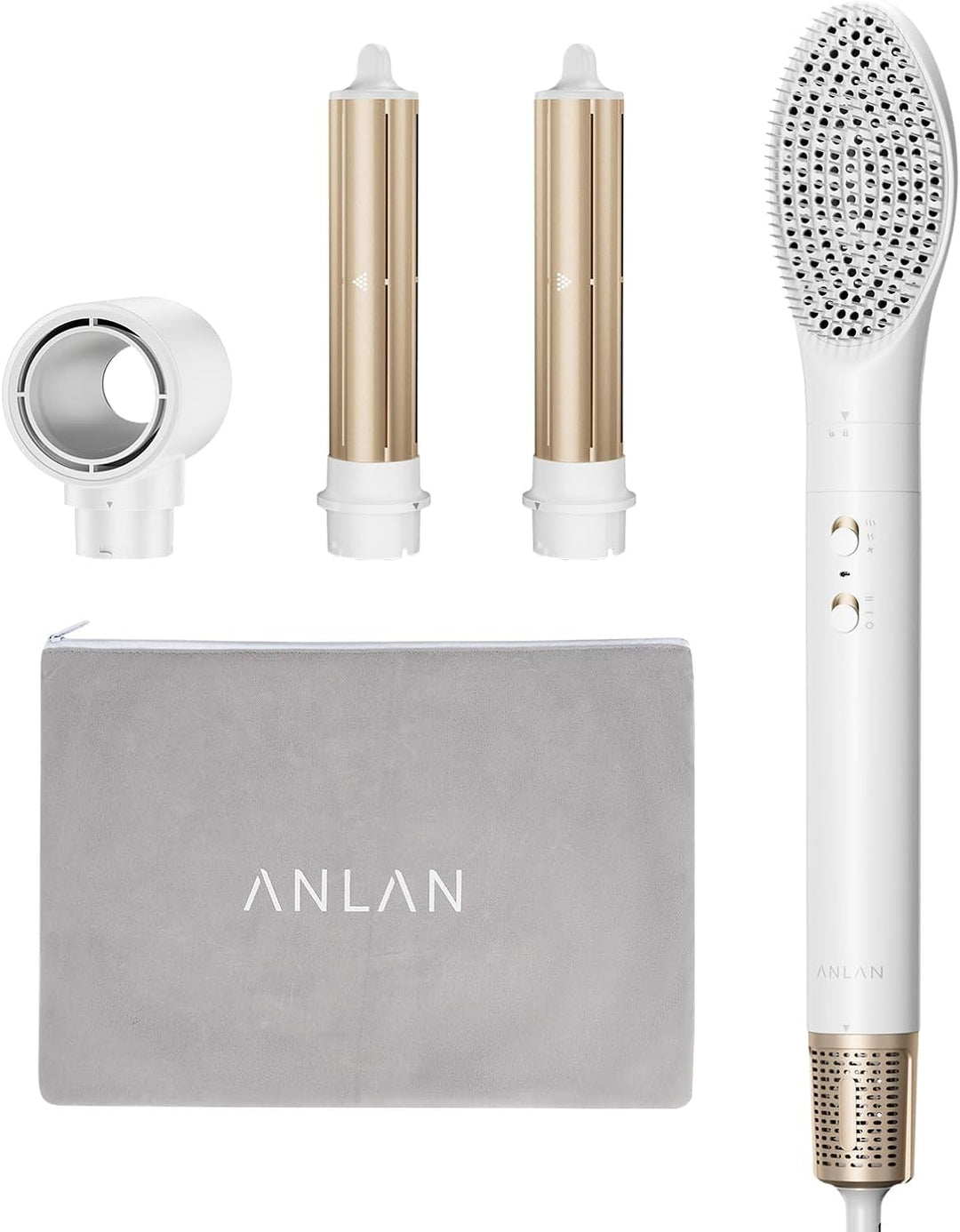 ANLAN 4 in 1 Föhnbürste MultiStyle Haarstyling Geräte Air Styler with Haartrockner, Glättbürste, Loc