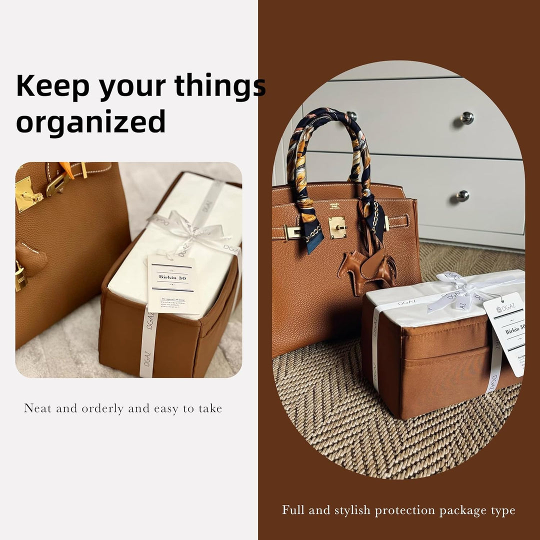 DGAZ Handtaschen Organizer Seide, Taschenorganizer Tasche in Tasche Organizer Innentaschen für Birki