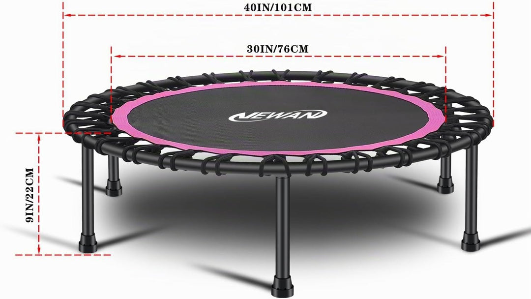 Newan Mini-Trampolin, leises Mini-Trampolin, Fitness-Trampolin, Bungee-Rebounder, Springen, Cardio-T