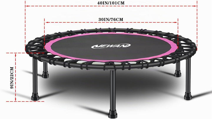 Newan Mini-Trampolin, leises Mini-Trampolin, Fitness-Trampolin, Bungee-Rebounder, Springen, Cardio-T