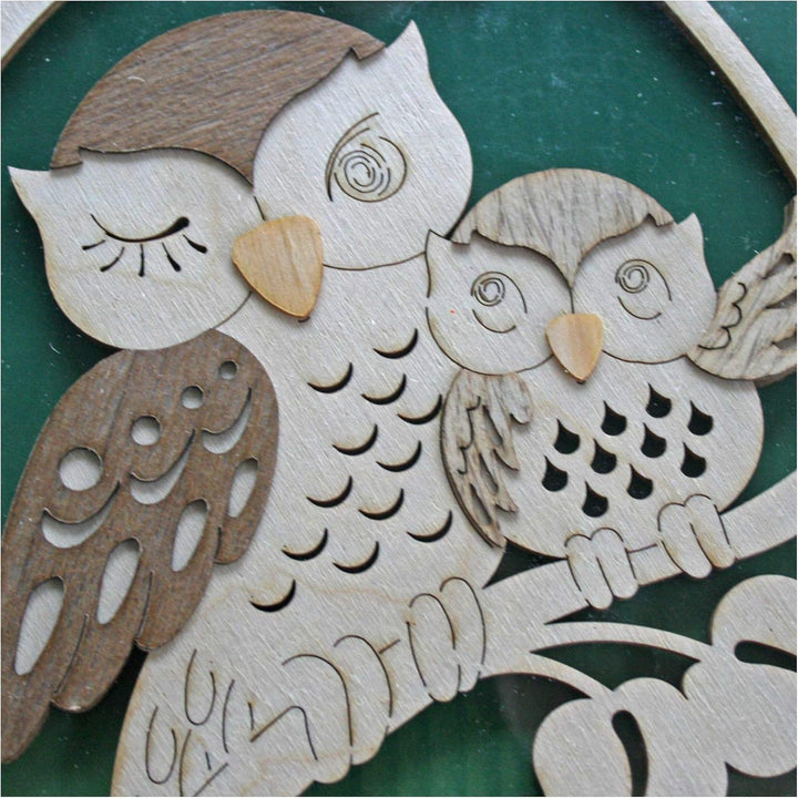 Fensterbild Original Erzgebirge Weihnachten Holz * viele verschiedene Motive * (Eule), Eule