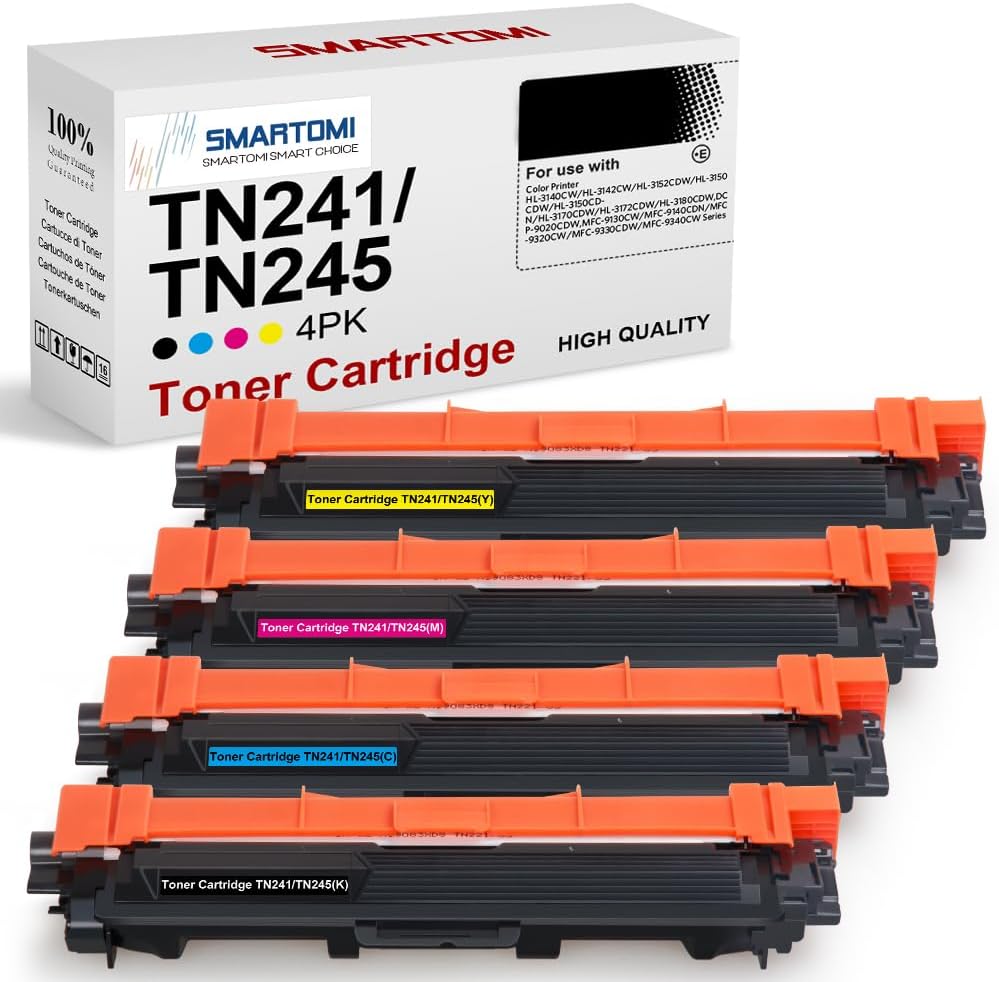 SMARTOMI TN241 TN245 Tonerkartusche Kompatibel für Brother TN241 TN245 TN242 TN246 für Brother Farbd