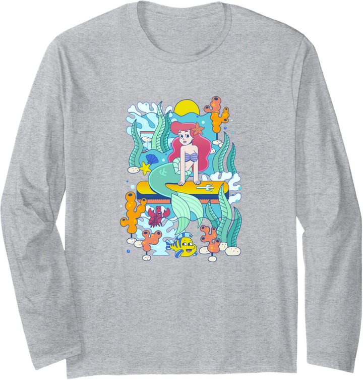 Disney Little Mermaid Artsy Portrait Poster Langarmshirt