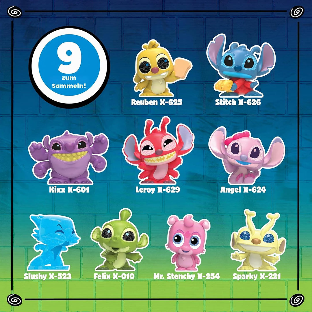 Just Play Disney Doorables Stitch Experimente, Sammelfiguren, 9 Exklusive Figuren, Kinderspielzeug a