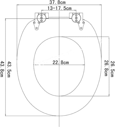 WOLTU #2 Premium WC-Sitz Toilettensitz mit Absenkautomatik, MDF Holzkern, Softclose Scharnier, Antib