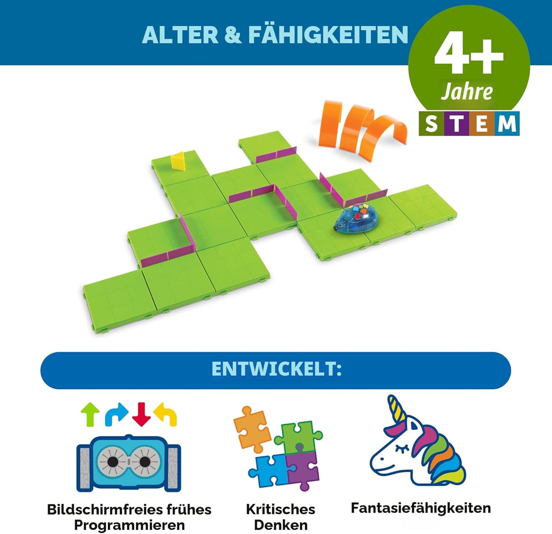 Learning Resources Code & Go Roboter-Maus Aktivitäts-Set – Wiederaufladbares, interaktives Lernspiel