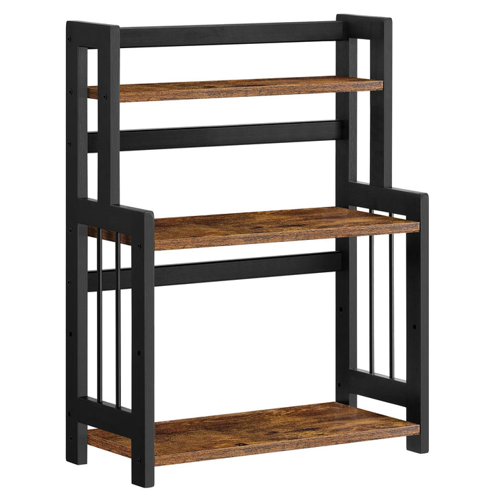 SONGMICS Gewürzregal mit 3 Ebenen, Küchenregal, Aufbewahrungsregal, für Arbeitsplatte, Bambusgestell