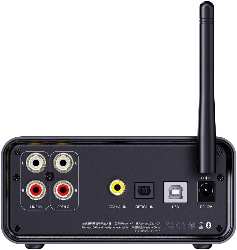 FiiO K7 BT (Bluetooth) - Full Balanced HiFi DAC Kopfhörer-Verstärker AK4493S*2, XMOS XU208 PCM384kHz