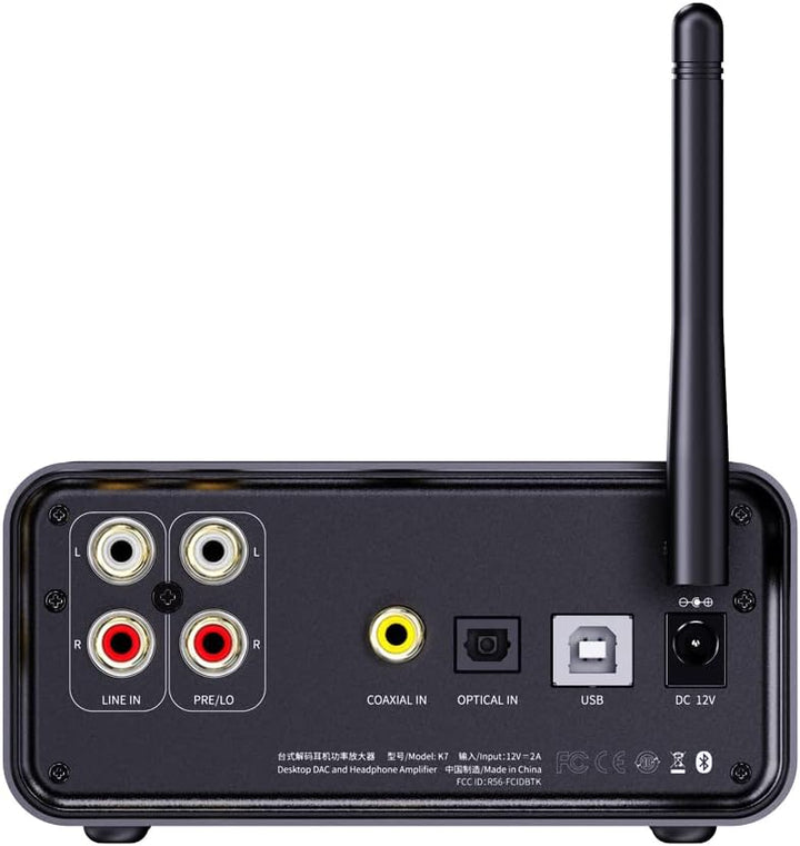FiiO K7 BT (Bluetooth) - Full Balanced HiFi DAC Kopfhörer-Verstärker AK4493S*2, XMOS XU208 PCM384kHz