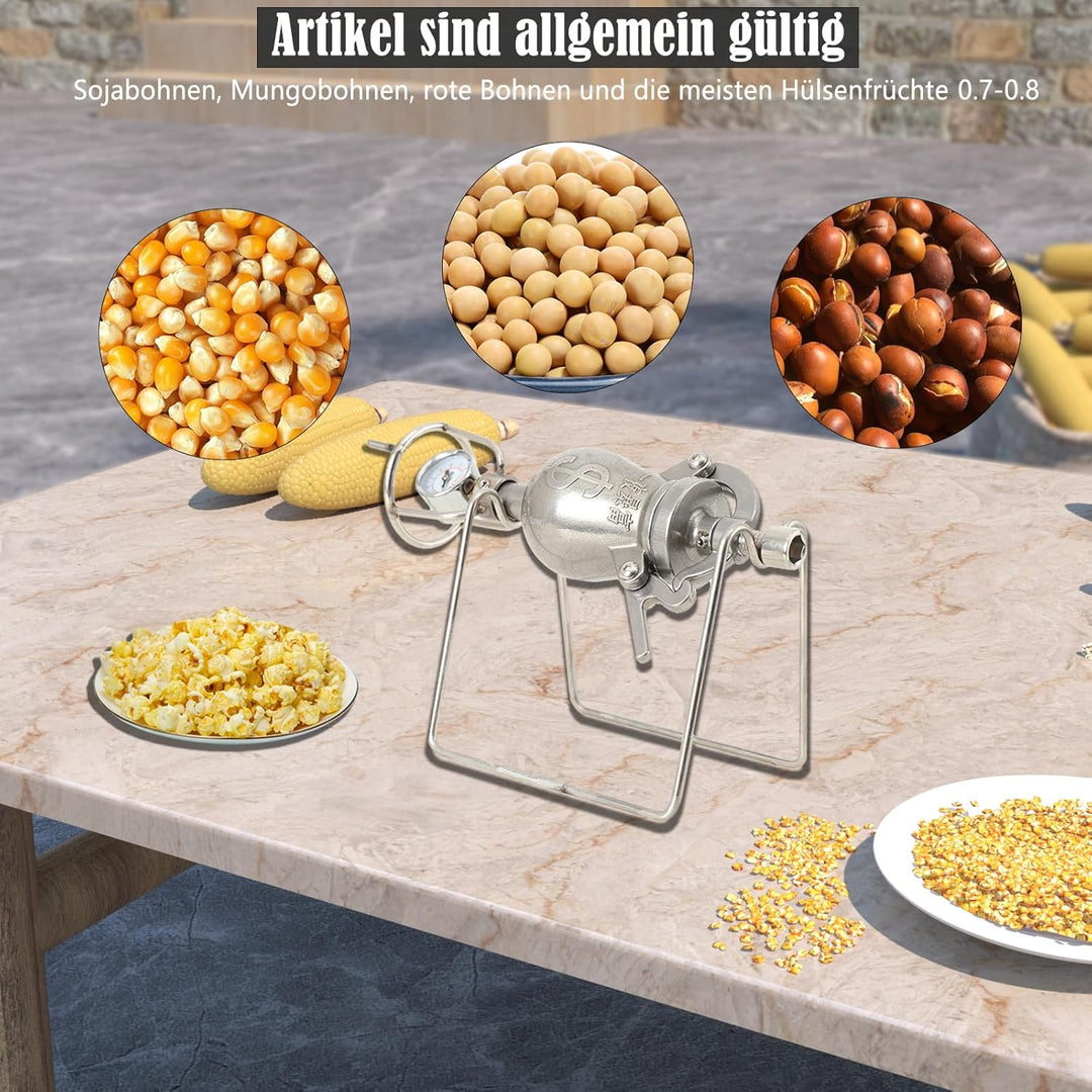 LALABU Hochdruck-Popcornmaschine,100ml Hand-Popcorn-Maschine, Edelstahl-Popcorn-Kanone, Mini Hochdru