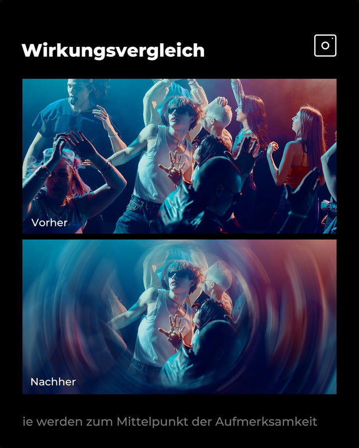 K&F Concept Nano B-Serie Halo Effektfilter 72mm Wirbelverzerrungen und Tunnelblick Spezialeffektfilt