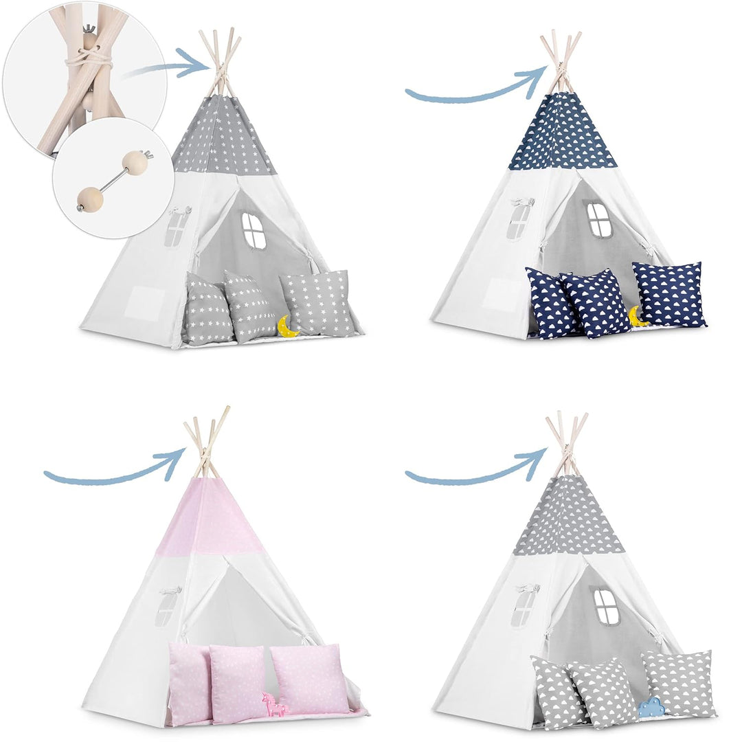 Nukido Tipi-Zeltstabilisator 122x3 cm Tee-Pee-Tool-Kit Kinder-Tipi-Stabilisator Blockiersystem für T