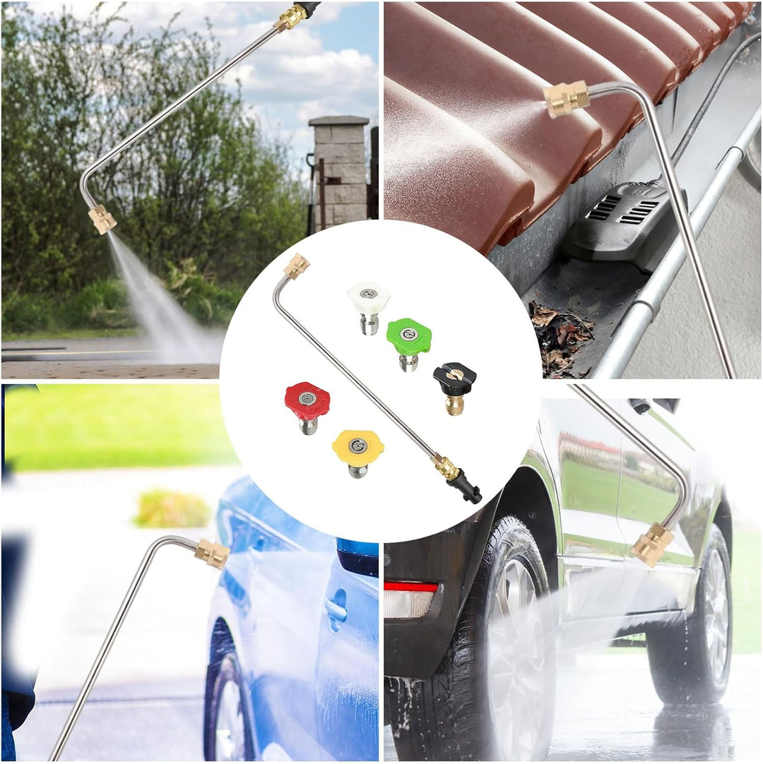 Hochdruckreiniger-Lanzen-Verlängerungsstab, 90 Grad/30 Grad abgewinkelte Sprühlanze für Kärcher K2 K