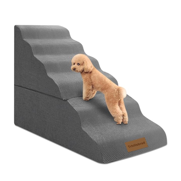 2-1 Hundetrepen für hohe Betten 70cm hoch, 6-Schritt Haustier Treppen/Schritte für kleine grosse Hun