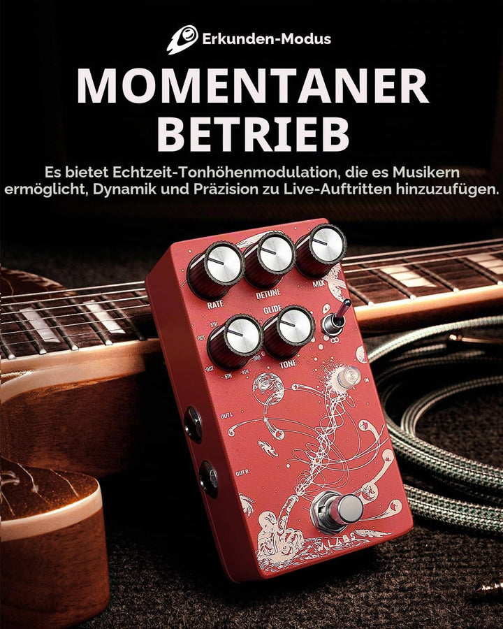 ALABS ORBITAL Pitch Shifter Pedals Für E Guitar,Octave Gitarren Pedal mit 9 Shift Types Effektgerät
