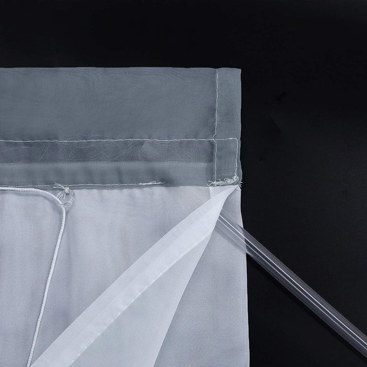 Joyswahl Voile Raffrollo Modernes Bändchenrollo mit farbigem Abschluss »Anita« Wohnzimmer transparen