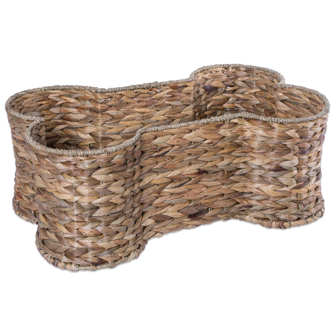 Bone Dry Knochen Form Haustier Spielzeug und Zubehör Aufbewahrungskorb Hyacinth S, Hyacinth S
