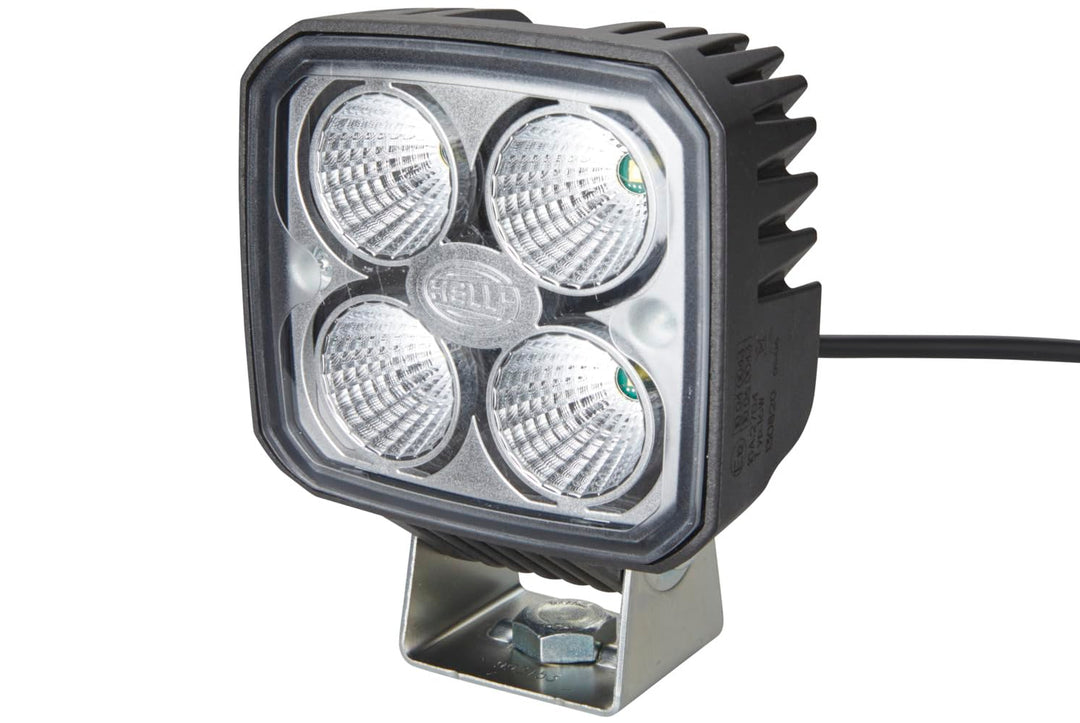 HELLA - LED-Arbeitsscheinwerfer - Q90 compact - 12/24V - 1GA 996 284-012 stehender Anbau mit Bügel w