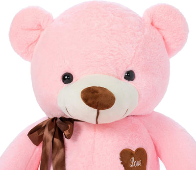 YunNasi Teddybär Gross Riesen Teddy Bär Plüschbär Kuschelbär 100cm/39 Inches Stofftier mit Bänder Ge