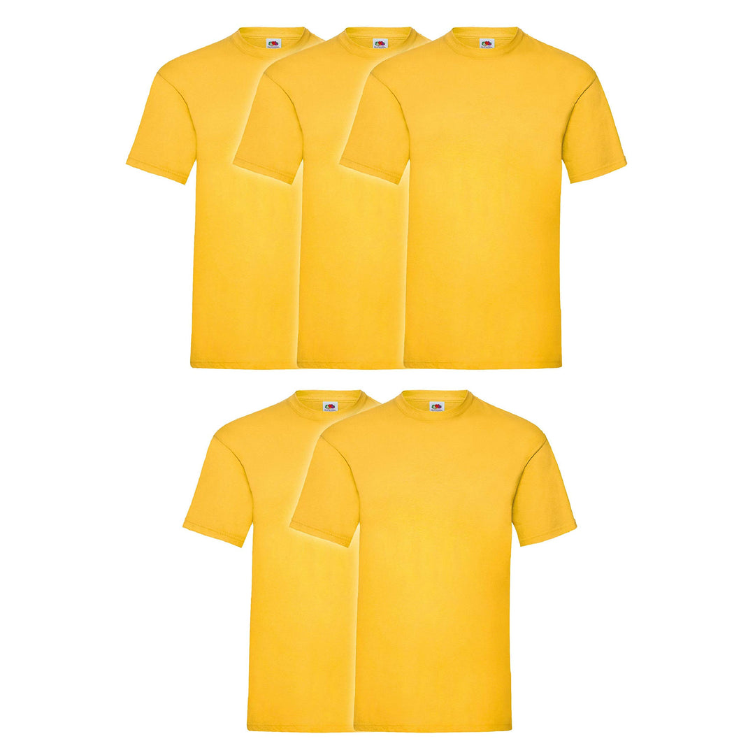 Fruit of the Loom Herren T-Shirt (5er oder 10er Pack) S 5x Sunflower, S 5x Sunflower