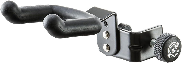 K&M 15590 Ukulele-Halter Schwarz – flexible Klemmvorrichtung aus Stahl – Kunststoffbezug, 6,6 x 11,6