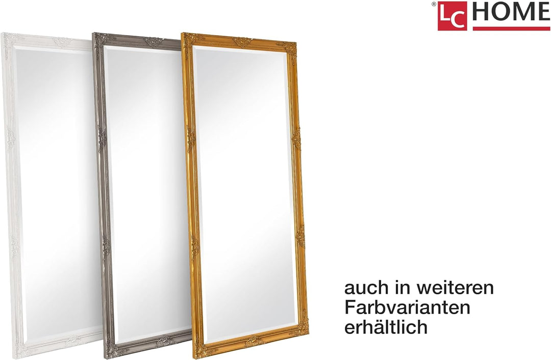 Wholesaler GmbH LC Home Wandspiegel Barock Gold ca. 180 x 80 cm Antik-Stil m. Facettenschliff XL Gan