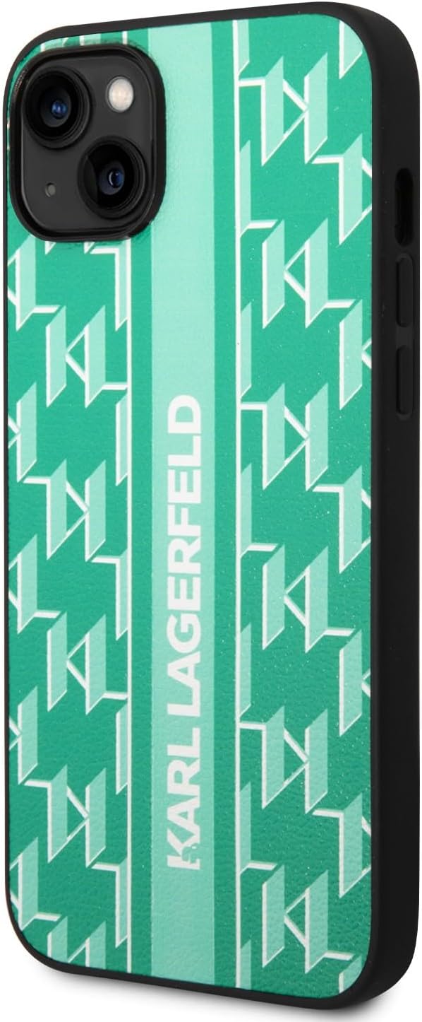 Karl Lagerfeld KLHCP14MPGKLSKN hülle für iPhone 14 Plus 6,7" hardcase grün/Green Monogram Stripe