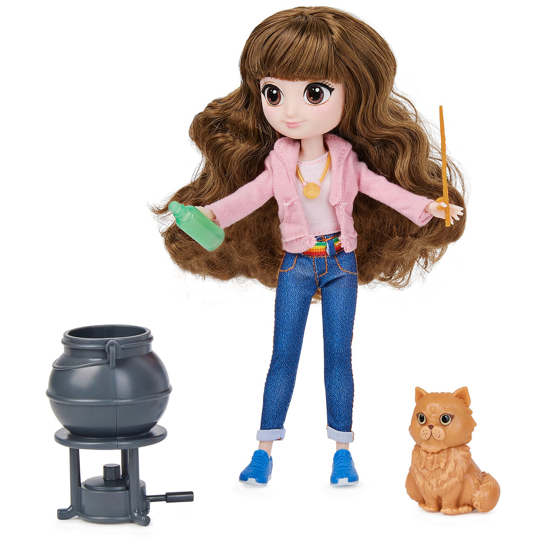 Wizarding World Harry Potter - Hermine Granger Puppe mit kämmbaren Haar, Geschenkset mit 2 Outfits u