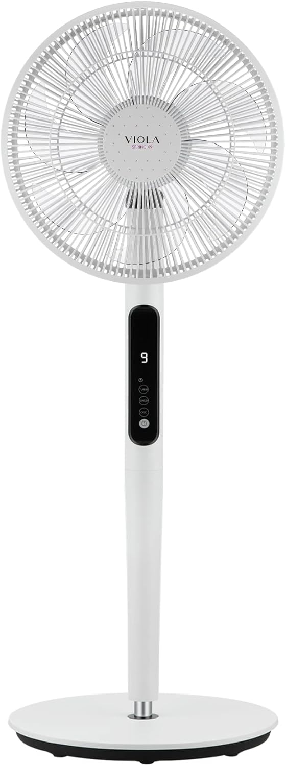 VIOLA Leiser Standventilator mit Fernbedienung, leistungsstarker digitaler Motor, geringer Stromverb