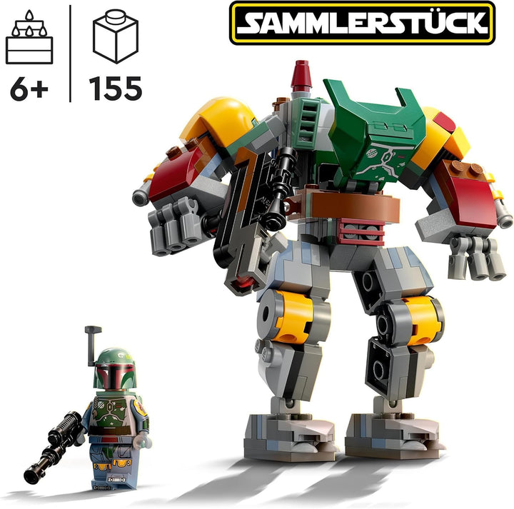 LEGO 75369 Star Wars Boba Fett Mech, baubare Actionfigur mit Blaster und Raketenrucksack mit Flick-S
