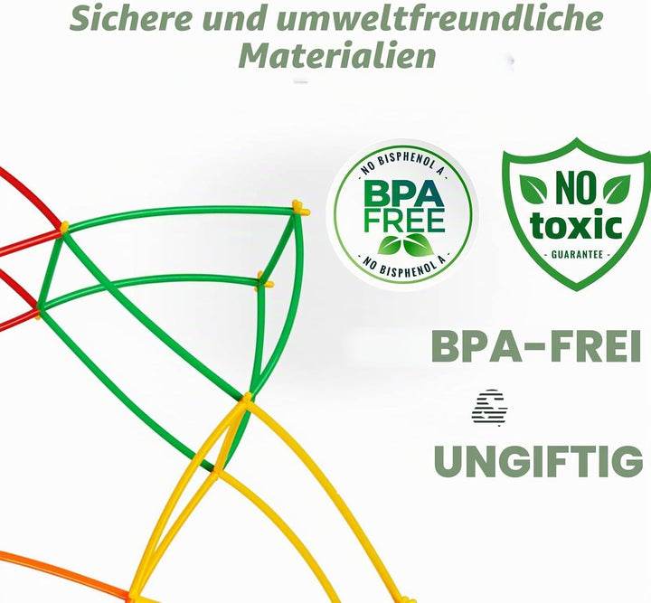 WYSWYG Konstruktionsspielzeug Strohhalme Baustein 240 Stück- Kreative Verbindungsbausteine Spielzeug