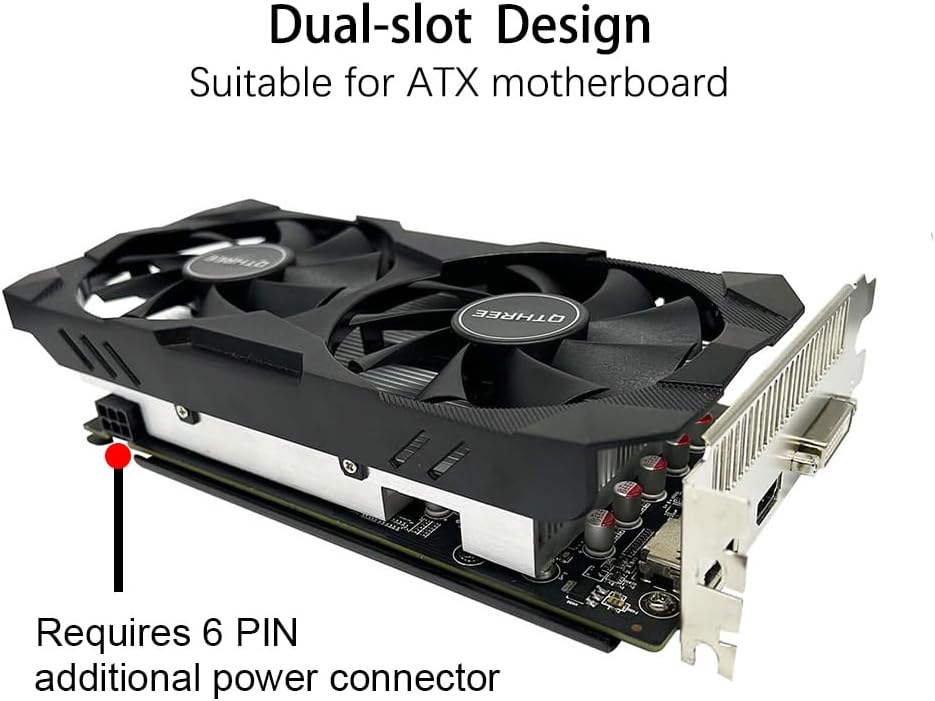 QTHREE Radeon RX 560xt 8GB GDDR5 128-bit Grafikkarte, HDMI, DVI-D, DisplayPort, Grafikkarten PC für