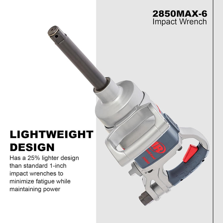 Ingersoll-Rand Rand Druckluft Schlagschrauber 2850MAX-6, Impact Tool mit verlängertem Amboss, 1/2 Zo