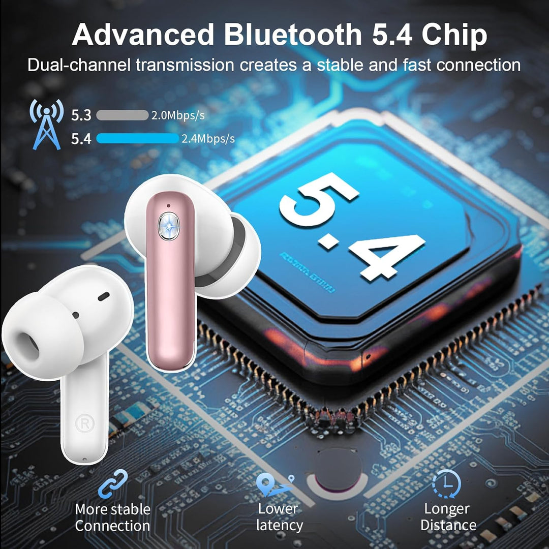 Nerunsa Kabellose Kopfhörer Bluetooth 2026, In Ear Ohrhörer mit 50 Std Spielzeit, ENC Noise Cancelli