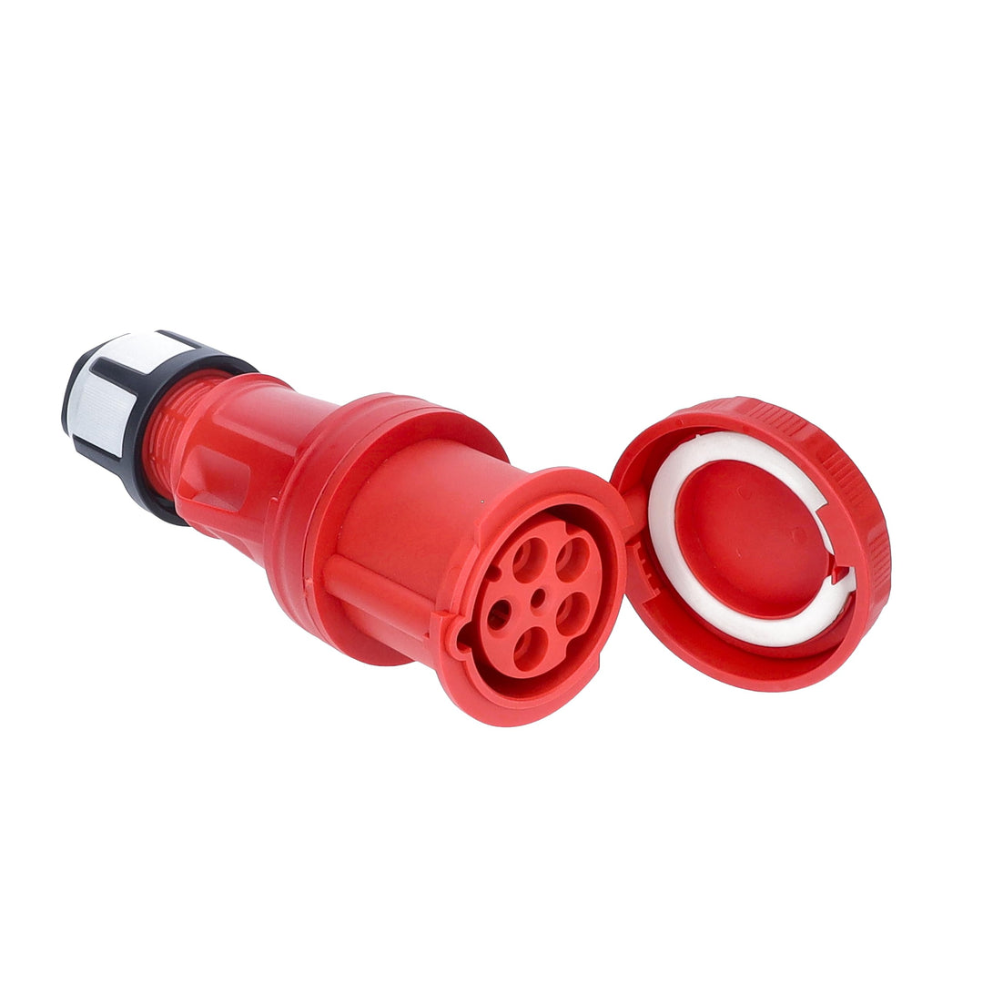 as - Schwabe 61428 MENNEKES CEE-Kupplung 400V/63A, rot, mit Schraubanschluss, 400 V CEE Kupplung 400