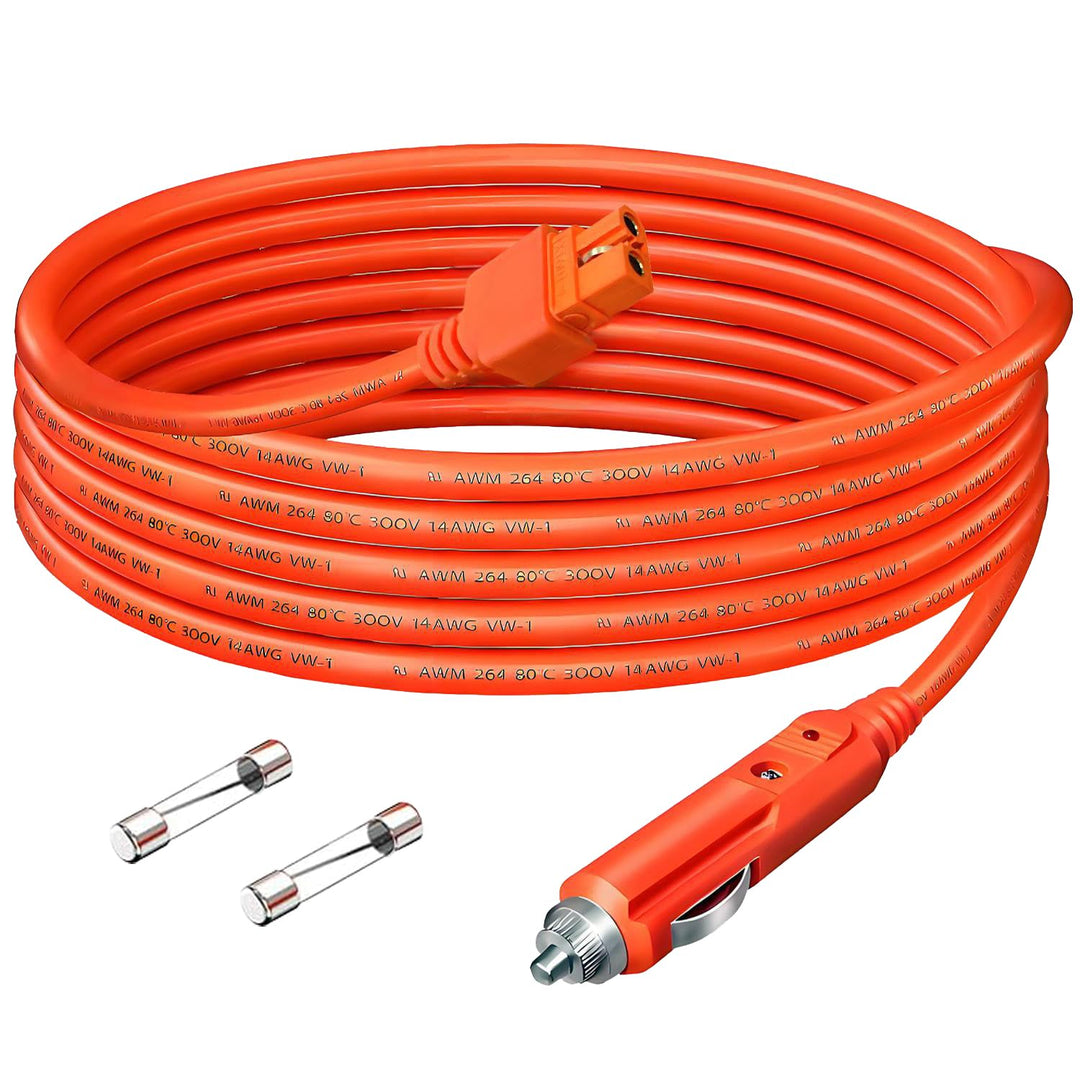 XT60i auf Zigarettenanzünder Kabel, 14AWG 12V/24V Ladekabel für Powerstation & Solargenerator – Komp