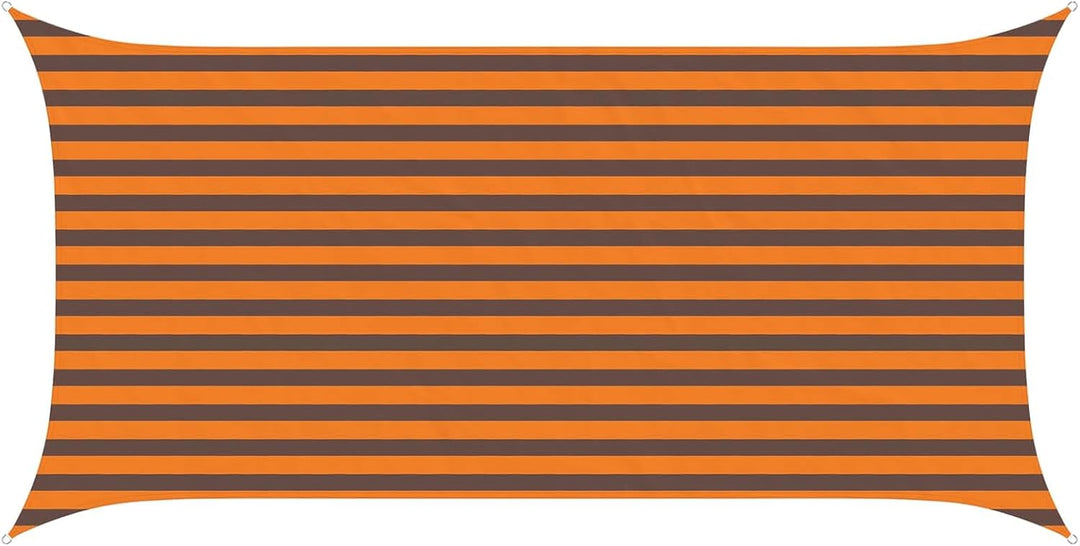 vidaXL Sonnensegel Orange und Braun 4 x 2 m 100% Polyester Oxford, Outdoor Schatten, UV-beständig, r