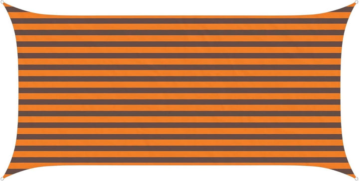 vidaXL Sonnensegel Orange und Braun 4 x 2 m 100% Polyester Oxford, Outdoor Schatten, UV-beständig, r