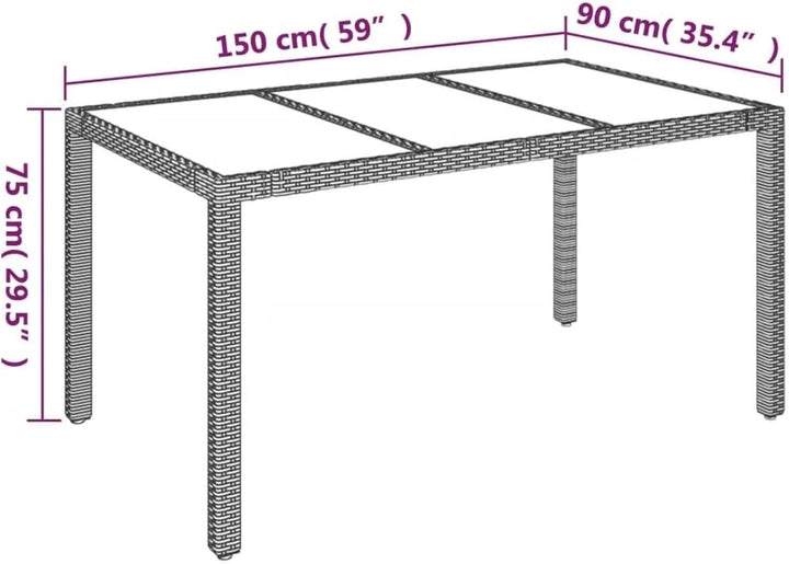Festnight 7 teilig Garten Sitzgruppe Poly Rattan Gartenmöbel Set 6 Personen Essgruppe Gartentisch mi