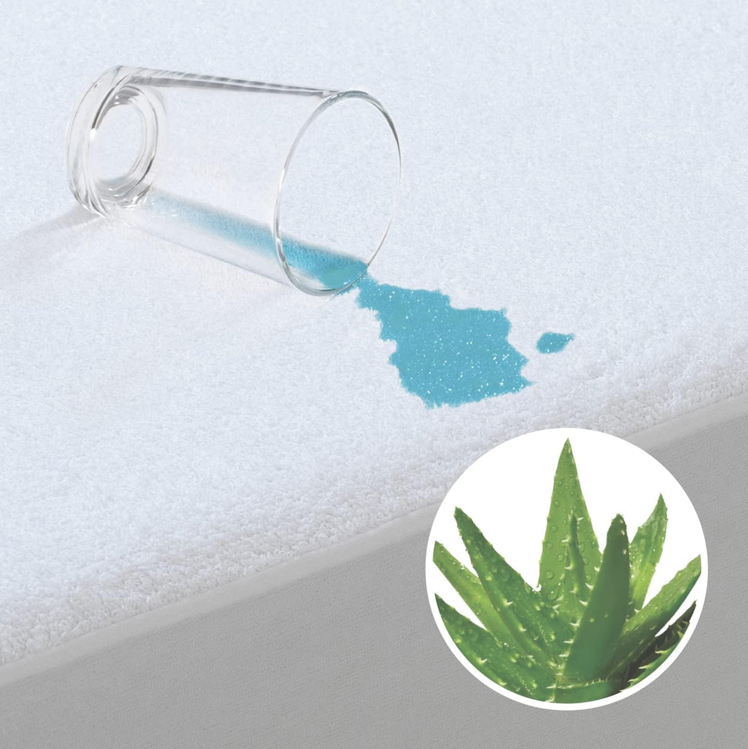 Tural - Matratzenschoner mit Aloe Vera-Behandlung Wasserdicht und atmungsaktiv | Frottee aus 100% Ba